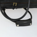 VERSACE Boston Bag Coated Canvas 2way Black Gold Auth bs32560-9
