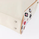 BURBERRY Black label Tote Bag Canvas White Silver Auth bs32562-14