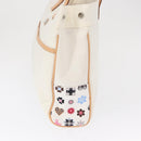 BURBERRY Black label Tote Bag Canvas White Silver Auth bs32562-3