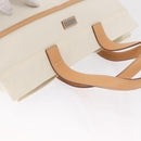BURBERRY Black label Tote Bag Canvas White Silver Auth bs32562-6