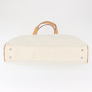 BURBERRY Black label Tote Bag Canvas White Silver Auth bs32562-5