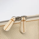FENDI Hand Bag Patent leather White Silver Auth bs32564-10