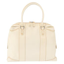 FENDI Hand Bag Patent leather White Silver Auth bs32564-13
