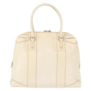FENDI Hand Bag Patent leather White Silver Auth bs32564-2