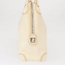 FENDI Hand Bag Patent leather White Silver Auth bs32564-3