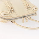 FENDI Hand Bag Patent leather White Silver Auth bs32564-6