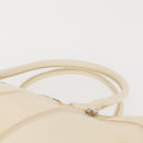 FENDI Hand Bag Patent leather White Silver Auth bs32564-8