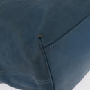 GIVENCHY Hand Bag Leather 2way Blue Silver Auth bs32565-10