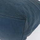 GIVENCHY Hand Bag Leather 2way Blue Silver Auth bs32565-15