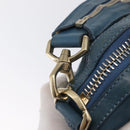 GIVENCHY Hand Bag Leather 2way Blue Silver Auth bs32565-18