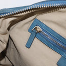 GIVENCHY Hand Bag Leather 2way Blue Silver Auth bs32565-23