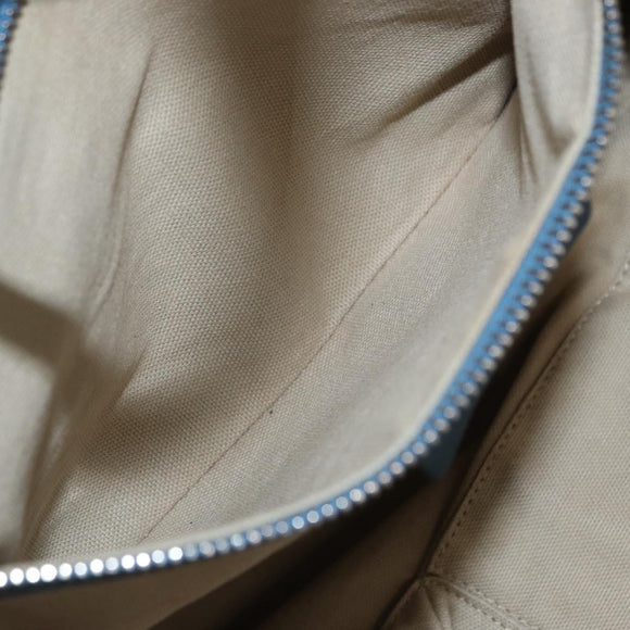 GIVENCHY Hand Bag Leather 2way Blue Silver Auth bs32565