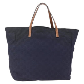 GUCCI GG Nylon Tote Bag Navy 282439 Auth bs32568 - 0