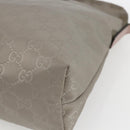GUCCI GG Canvas Shoulder Bag Nylon Khaki Silver 314529 Auth bs32570-10