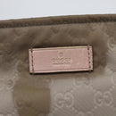 GUCCI GG Canvas Shoulder Bag Nylon Khaki Silver 314529 Auth bs32570-14