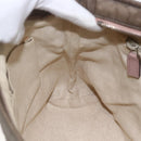 GUCCI GG Canvas Shoulder Bag Nylon Khaki Silver 314529 Auth bs32570-20