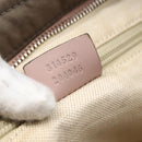 GUCCI GG Canvas Shoulder Bag Nylon Khaki Silver 314529 Auth bs32570-22