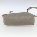 GUCCI GG Canvas Shoulder Bag Nylon Khaki Silver 314529 Auth bs32570-9