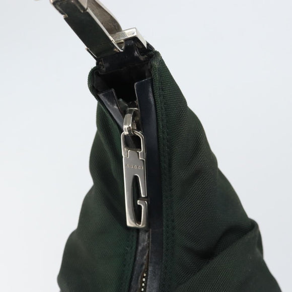 GUCCI Shoulder Bag Nylon Green Silver 001 1955 3444 Auth bs32572