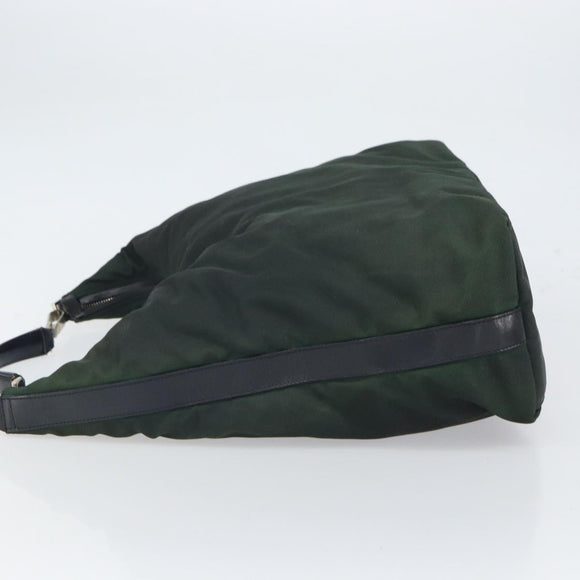 GUCCI Shoulder Bag Nylon Green Silver 001 1955 3444 Auth bs32572