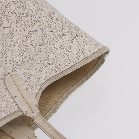 GOYARD Saint Louis PM Tote Bag PVC White Auth bs32573