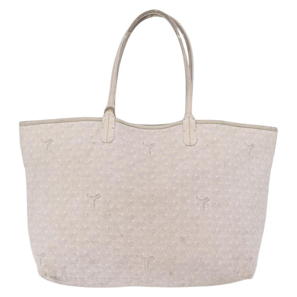 GOYARD Saint Louis PM Tote Bag PVC White Auth bs32573