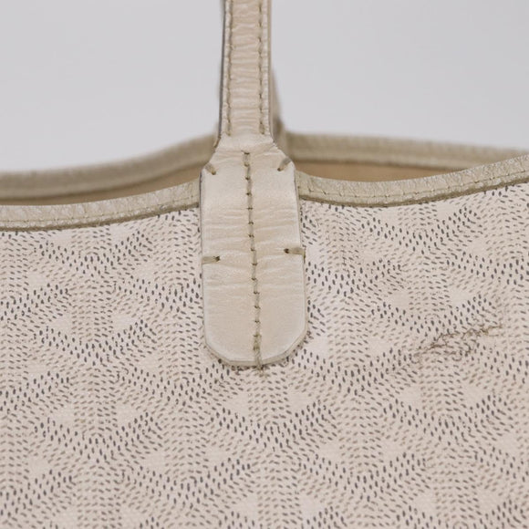 GOYARD Saint Louis PM Tote Bag PVC White Auth bs32573