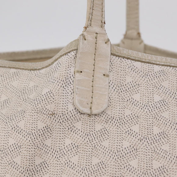 GOYARD Saint Louis PM Tote Bag PVC White Auth bs32573