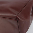 CARTIER Must Line Shoulder Bag Leather Bordeaux Gold Auth bs32574-9