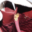 CARTIER Must Line Shoulder Bag Leather Bordeaux Gold Auth bs32574-19