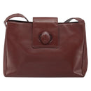 CARTIER Must Line Shoulder Bag Leather Bordeaux Gold Auth bs32574-13