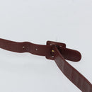 CARTIER Must Line Shoulder Bag Leather Bordeaux Gold Auth bs32574-8