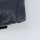 BALENCIAGA Classic Clip L Clutch Bag Leather Navy Silver 273023 Auth bs32576-16