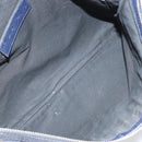 BALENCIAGA Classic Clip L Clutch Bag Leather Navy Silver 273023 Auth bs32576-10