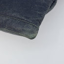 BALENCIAGA Classic Clip L Clutch Bag Leather Navy Silver 273023 Auth bs32576-7