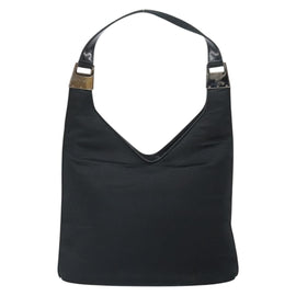 GUCCI Shoulder Bag Nylon Black Silver 001 3010 Auth bs32577 - 0