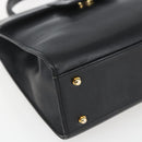 GIVENCHY Hand Bag Leather Black gold Auth bs32578-11