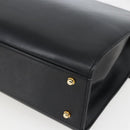 GIVENCHY Hand Bag Leather Black gold Auth bs32578-12