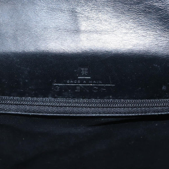 GIVENCHY Hand Bag Leather Black gold Auth bs32578