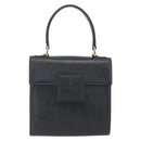 GIVENCHY Hand Bag Leather Black gold Auth bs32578-2