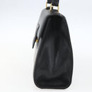 GIVENCHY Hand Bag Leather Black gold Auth bs32578-5