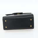 GIVENCHY Hand Bag Leather Black gold Auth bs32578-9