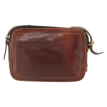 LOEWE Shoulder Bag Suede Khaki Gold Auth bs32579 - 0