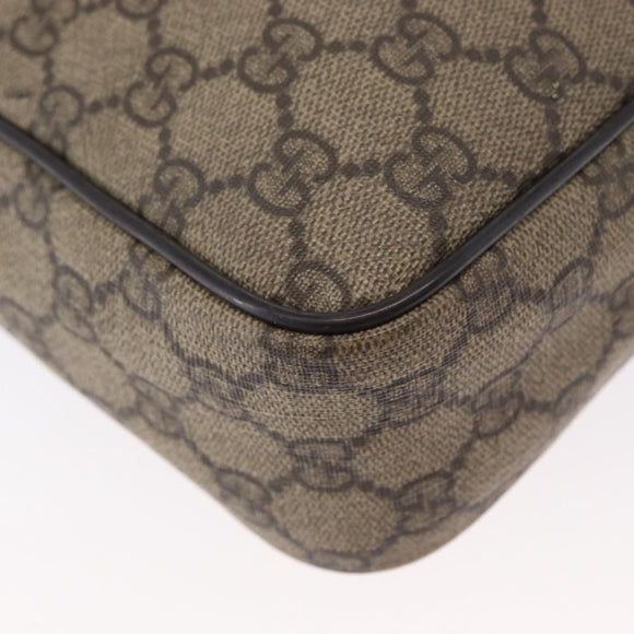 GUCCI GG Supreme Shoulder Bag PVC Beige Gold 233268 Auth bs32580