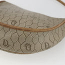 Christian Dior Honeycomb Canvas Shoulder Bag PVC Beige Gold Auth bs32581-12