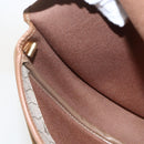 Christian Dior Honeycomb Canvas Shoulder Bag PVC Beige Gold Auth bs32581-17