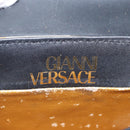 Gianni Versace Chain Shoulder Bag PVC Canvas Yellow Black gold Auth bs32584-10