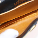 Gianni Versace Chain Shoulder Bag PVC Canvas Yellow Black gold Auth bs32584-11