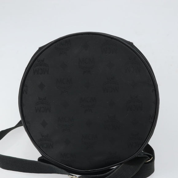 MCM Vicetos Backpack Nylon Black Gold Auth bs32585