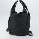 MCM Vicetos Backpack Nylon Black Gold Auth bs32585-5